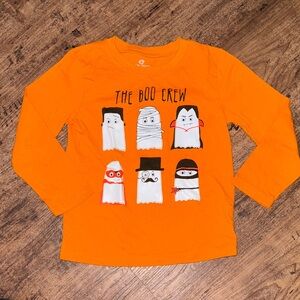 Cat & Jack Orange 'The Boo Crew' Long Sleeve Tee size 5t